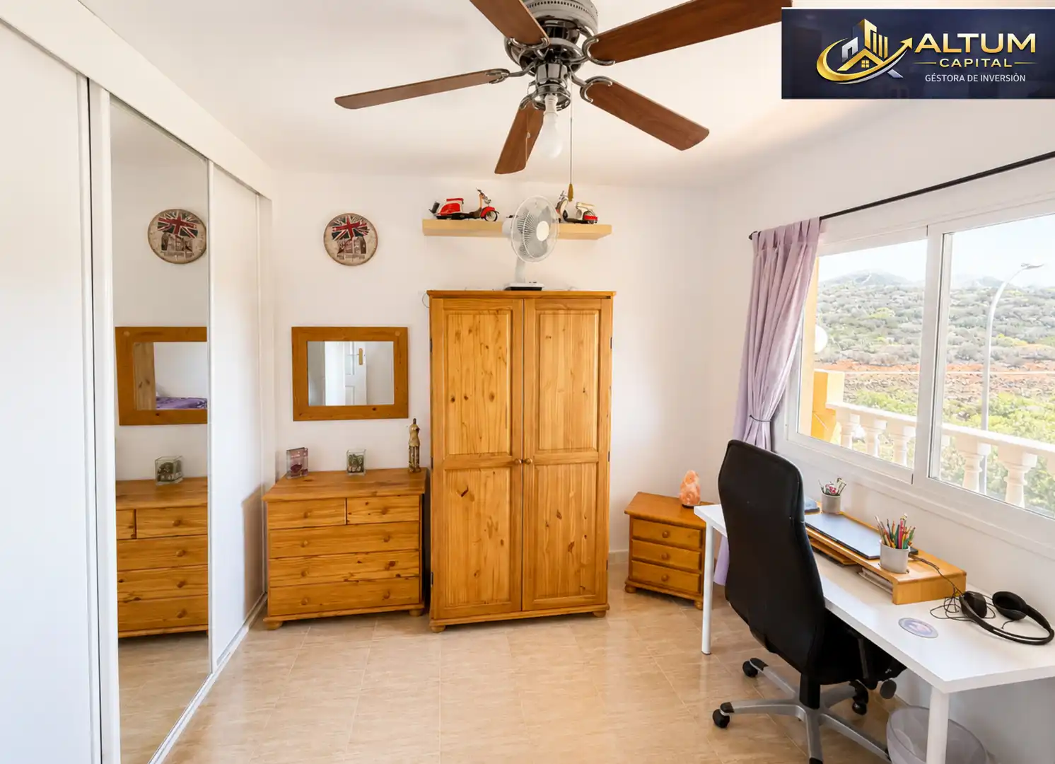 Bedroom of Flat for sale in Arona  with Furnished, Washing machine and Microwave