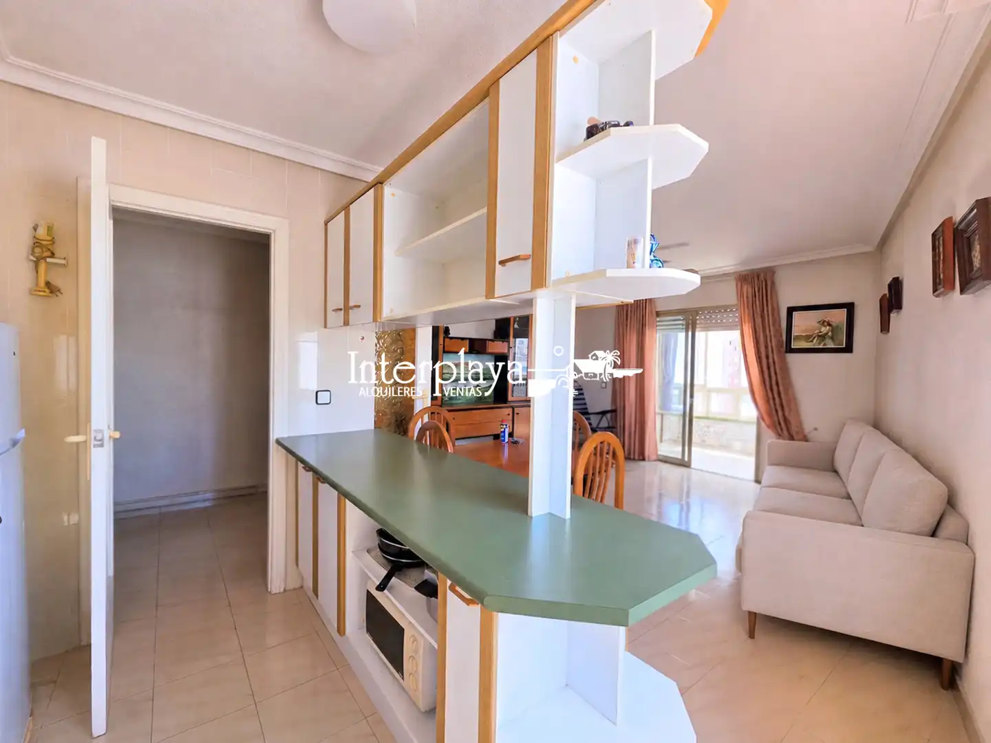 Cocina de Apartamento en venta en La Manga del Mar Menor con Aire acondicionado, Terraza y Amueblado