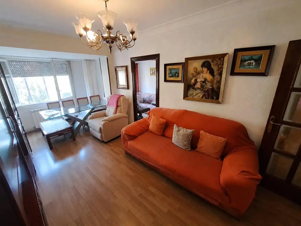 Sala de estar de Piso en venta en Zaragoza con Calefacción, Parquet y Terraza