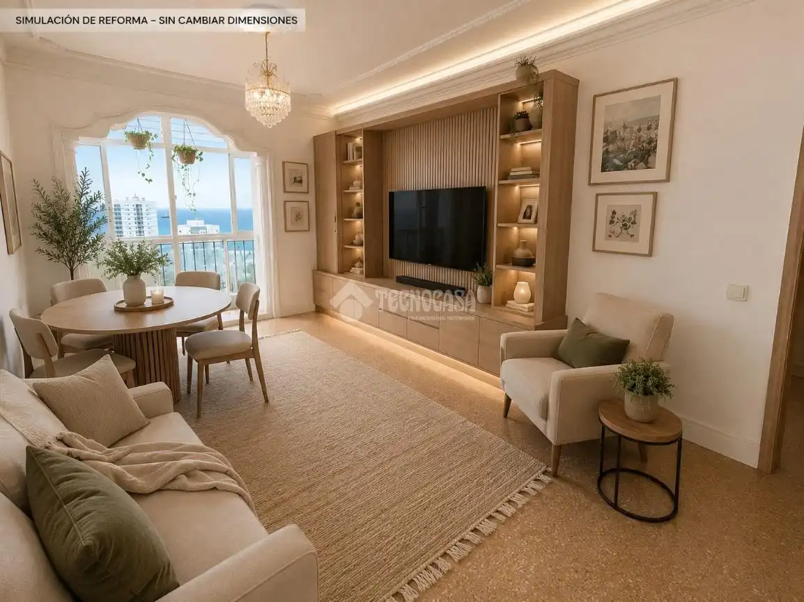 Sala de estar de Piso en venta en Las Palmas de Gran Canaria con Aire acondicionado y Balcón