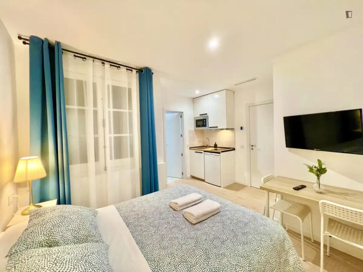 Habitación de Estudio de alquiler en Madrid con Aire acondicionado, Calefacción y Amueblado