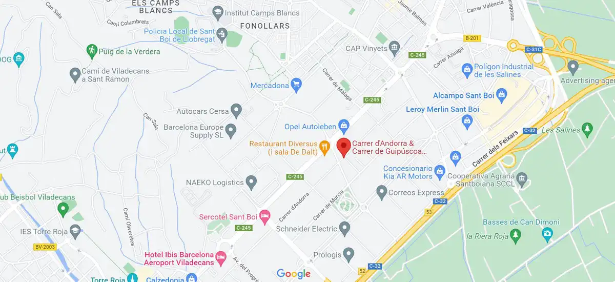 Außenansicht von Fabrikhallen zur Miete in Sant Boi de Llobregat
