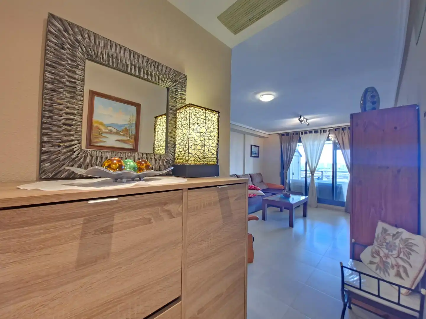 Sala de estar de Apartamento en venta en Oropesa del Mar / Orpesa con Aire acondicionado, Terraza y Amueblado