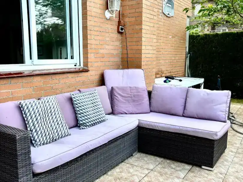 Terraza de Casa o chalet para compartir en Zaragoza con Aire acondicionado, Jardín privado y Parquet