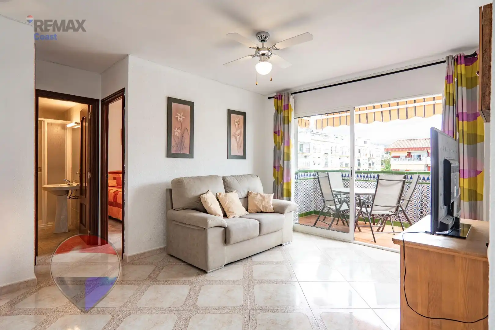 Sala de estar de Apartamento de alquiler en Rincón de la Victoria con Aire acondicionado, Calefacción y Amueblado