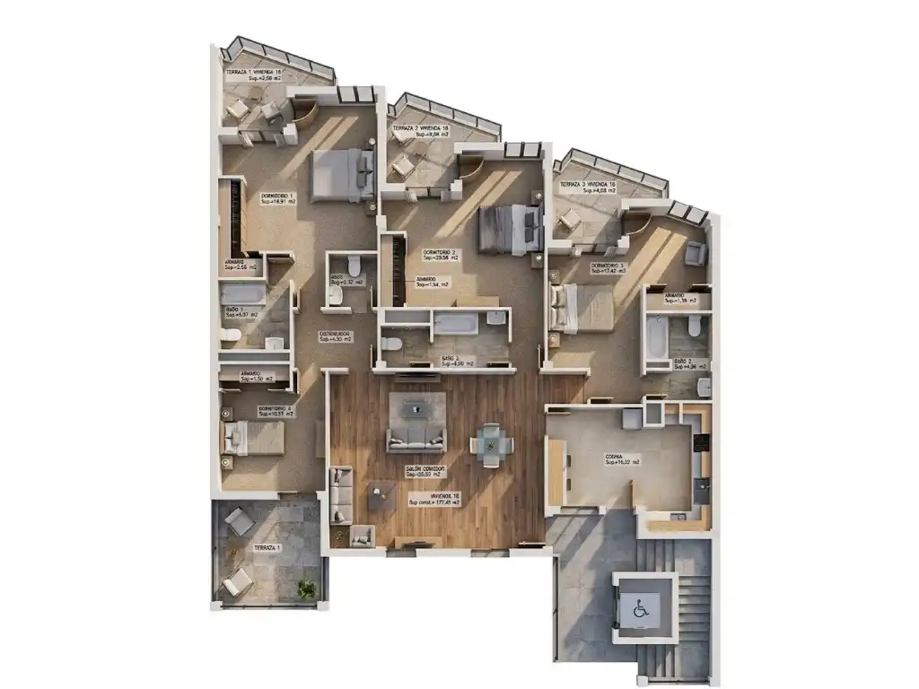 Penthouse mit Aufzug zum Verkauf in Calle Virgen De Begoña, imagen 5