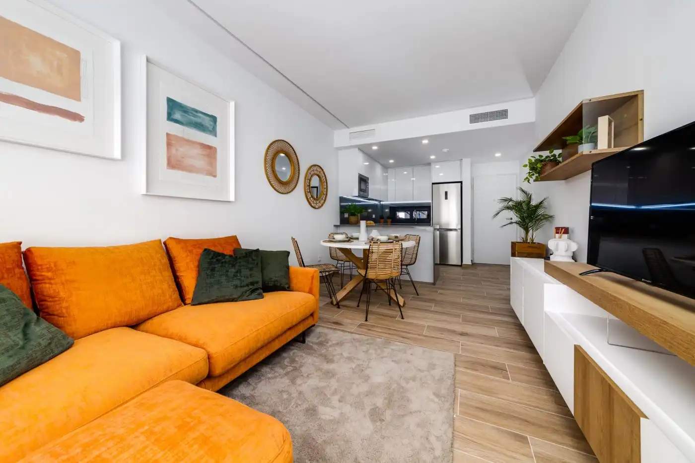 Sala d'estar de Apartament en venda en Villamartín amb Aire condicionat, Calefacció i Jardí privat