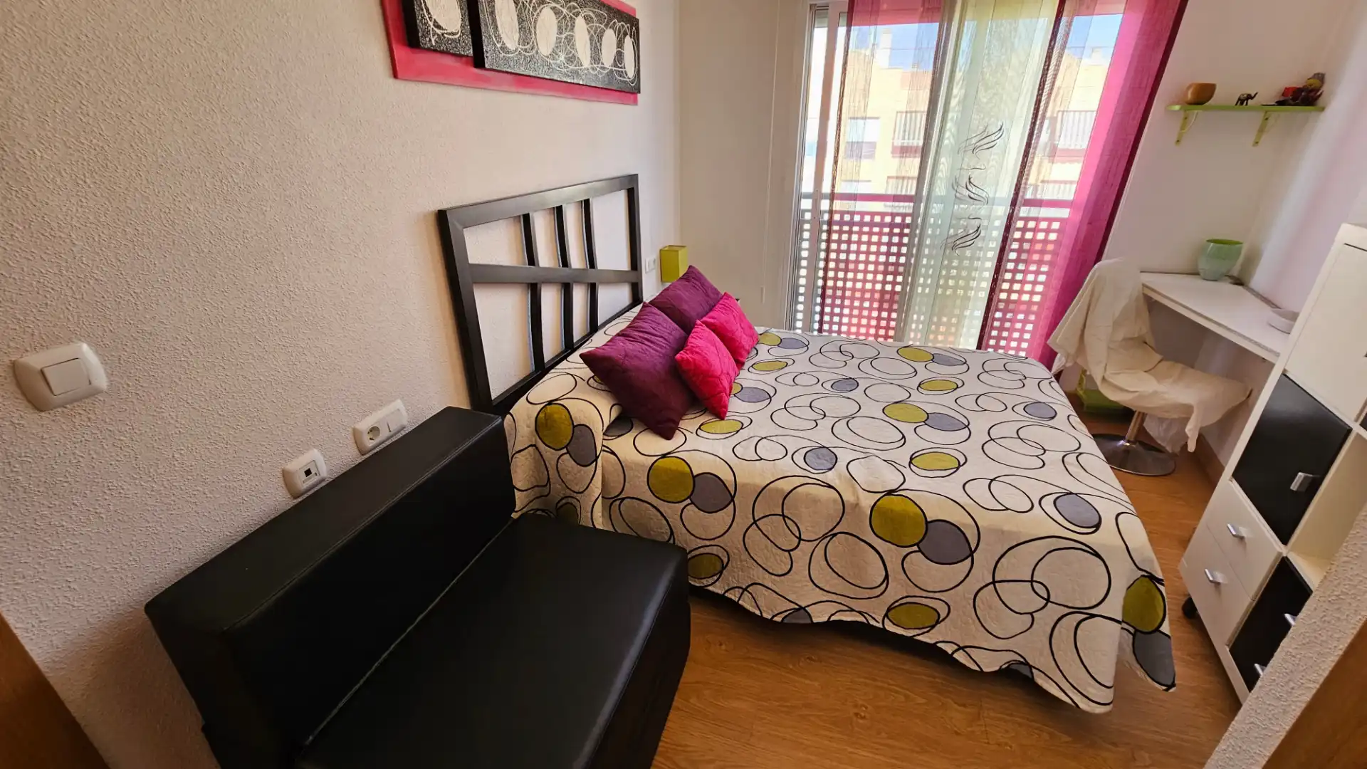 Bedroom of Flat for rent in El Campello  with Air Conditioner, Heating and Parquet flooring