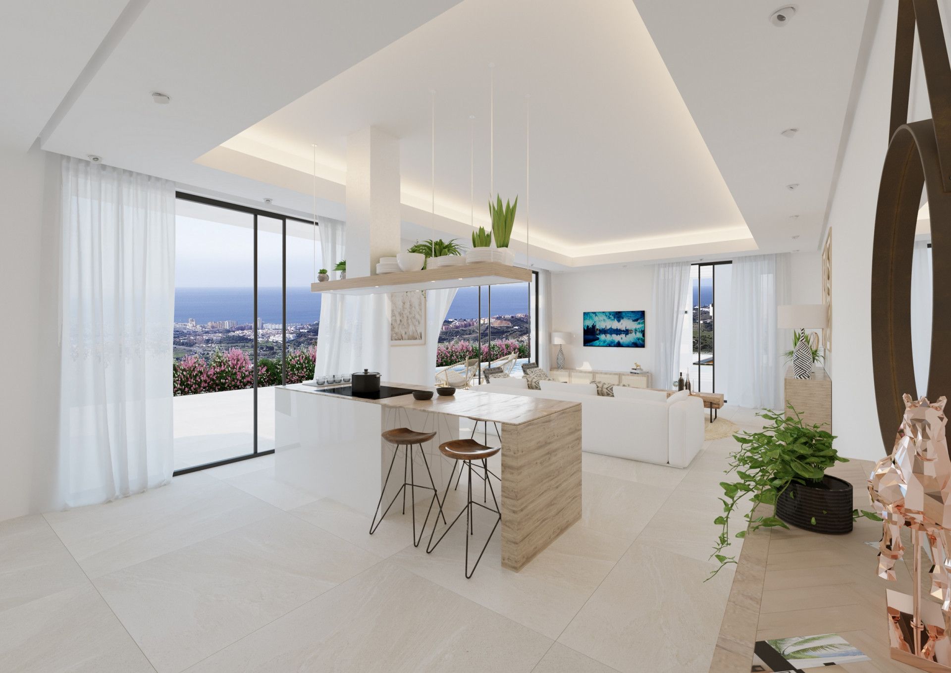 Living room of House or chalet for sale in Mijas  with Air Conditioner, Heating and Private garden