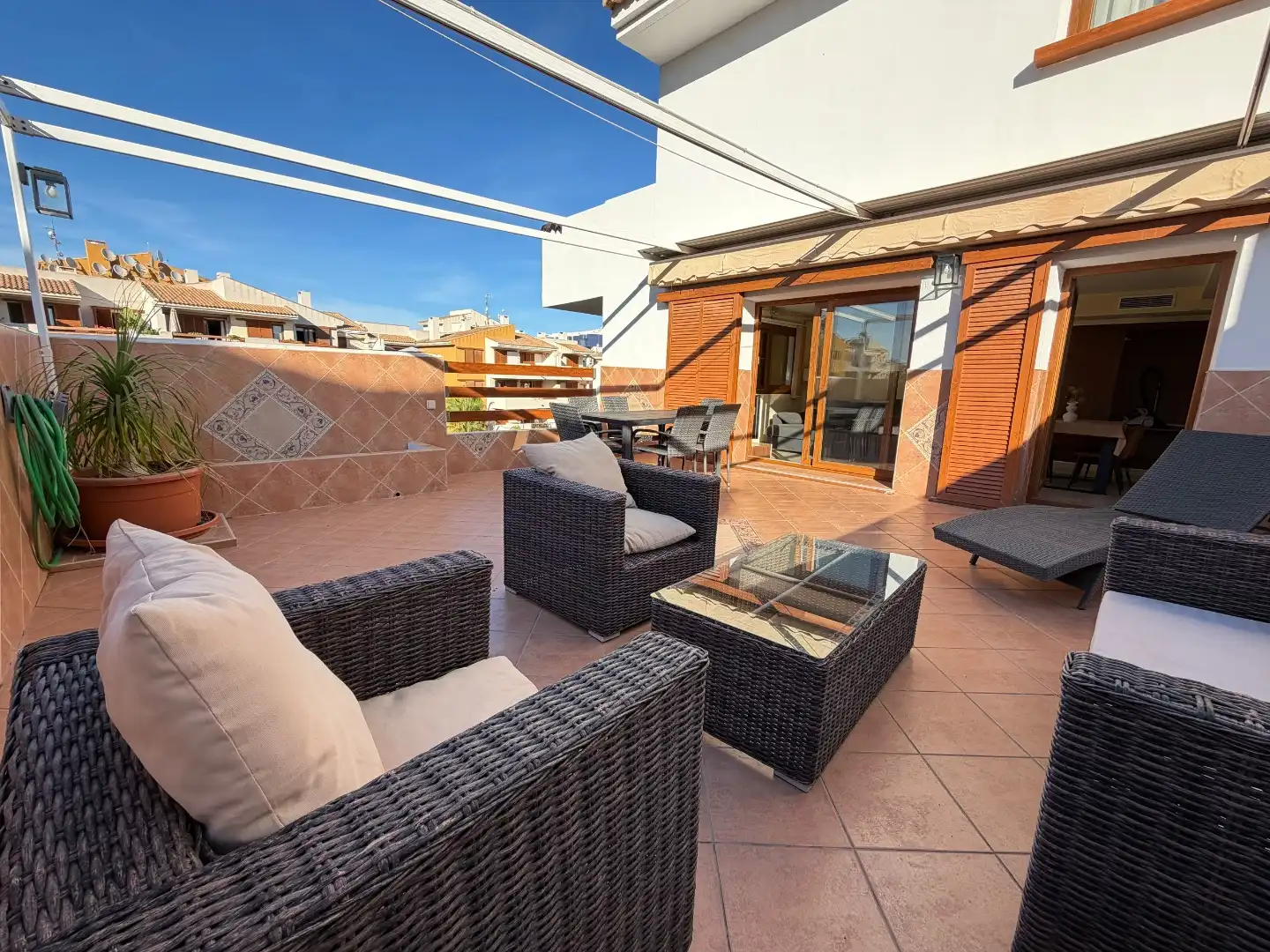 Terrasse von Wohnung zur Miete in Playa del Acequión, Náufragos y Rocío del Mar