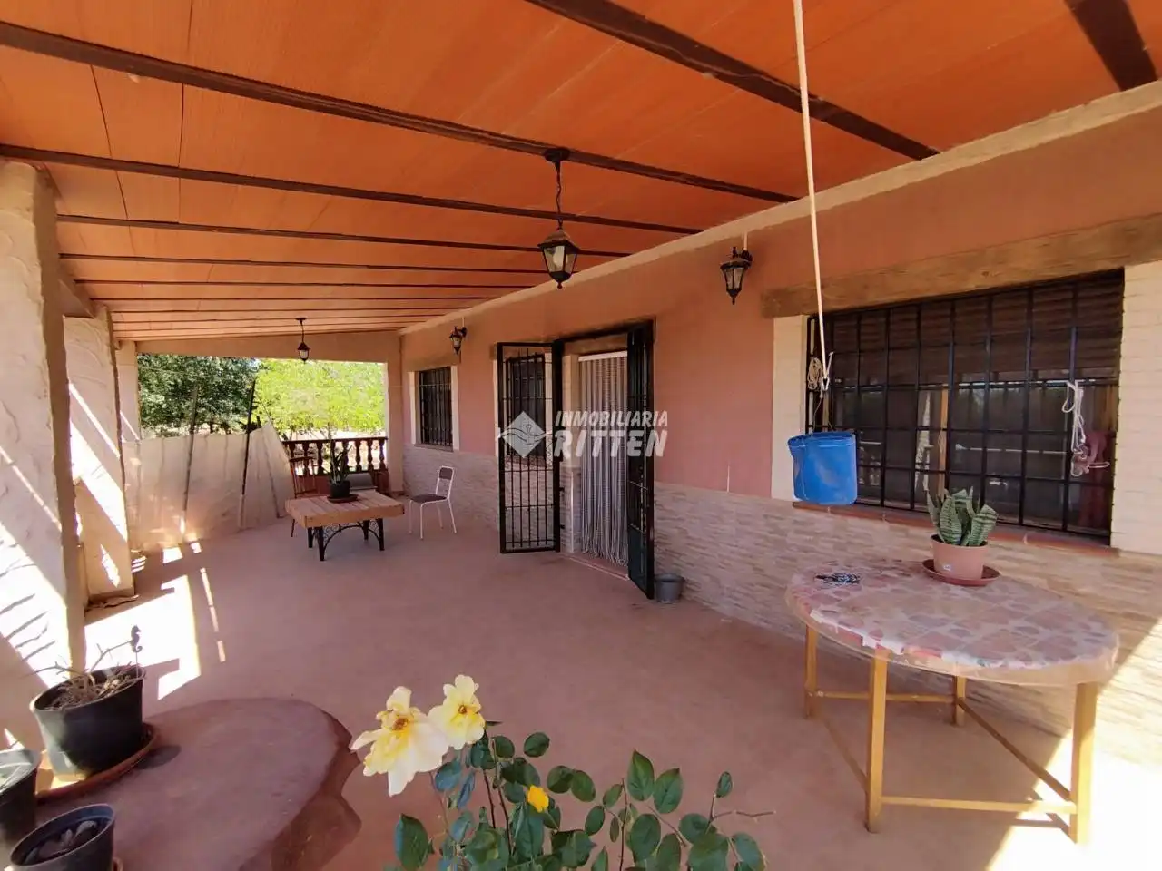 Terrassa de Finca rústica en venda en Fuente Álamo de Murcia amb Aire condicionat, Jardí privat i Moblat