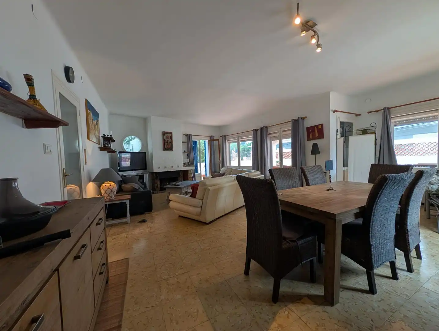 Esszimmer von Haus oder Chalet zum Verkauf in Roses mit Privatgarten, Terrasse und Möbliert