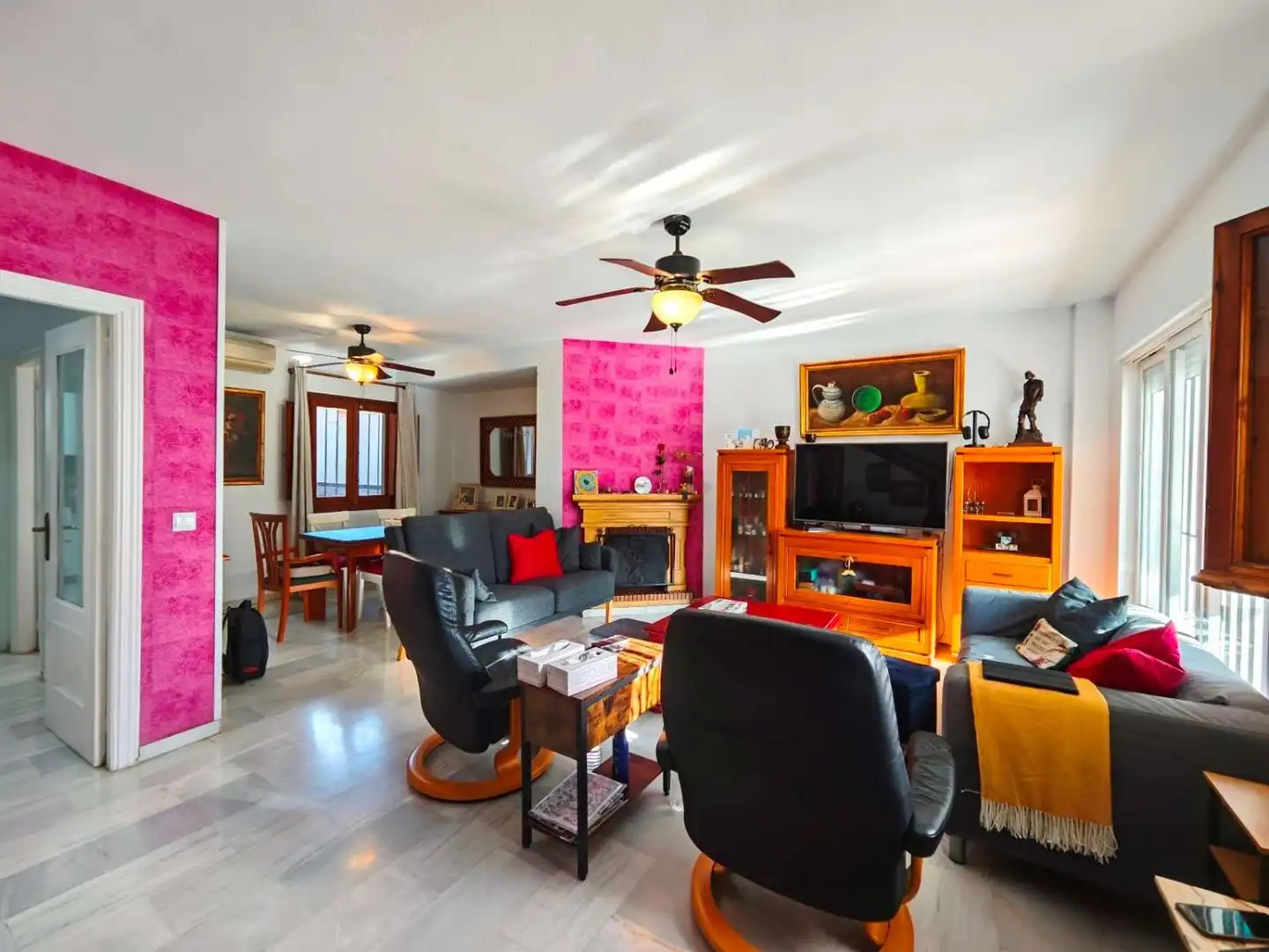 Sala de estar de Casa o chalet en venta en Vélez-Málaga con Aire acondicionado, Terraza y Trastero