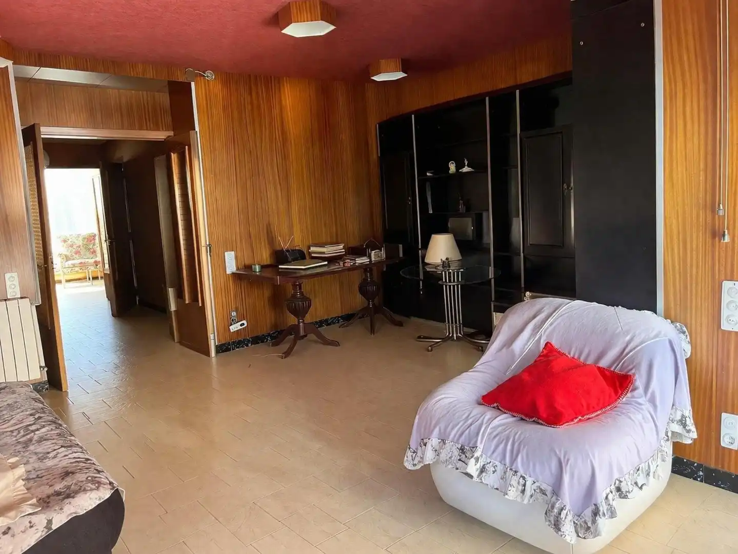 Sala de estar de Casa adosada en venta en Almansa con Terraza
