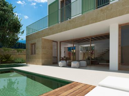 Vista exterior de Casa adosada en venda en  Palma de Mallorca amb Jardí privat, Terrassa i Piscina