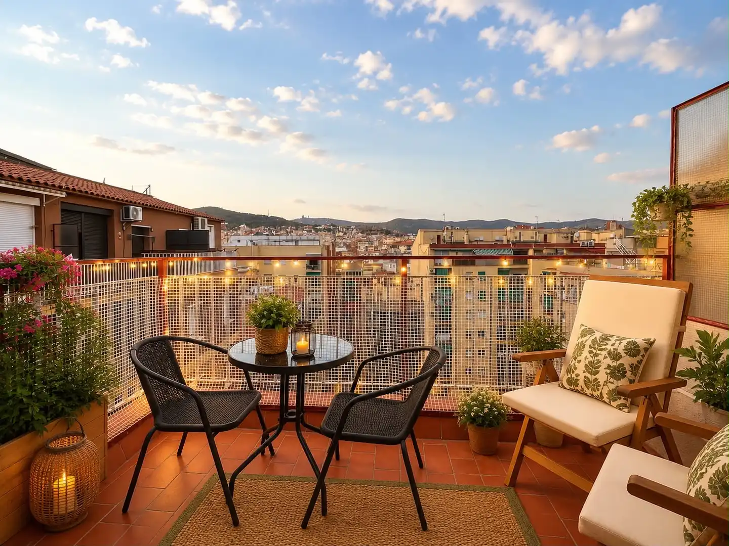 Terrasse von Dachboden zum Verkauf in Barcelona mit Klimaanlage, Heizung und Parkett