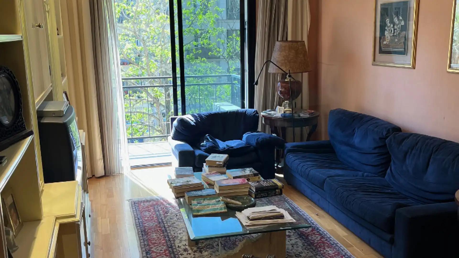Sala de estar de Piso en venta en  Barcelona Capital con Aire acondicionado, Calefacción y Parquet