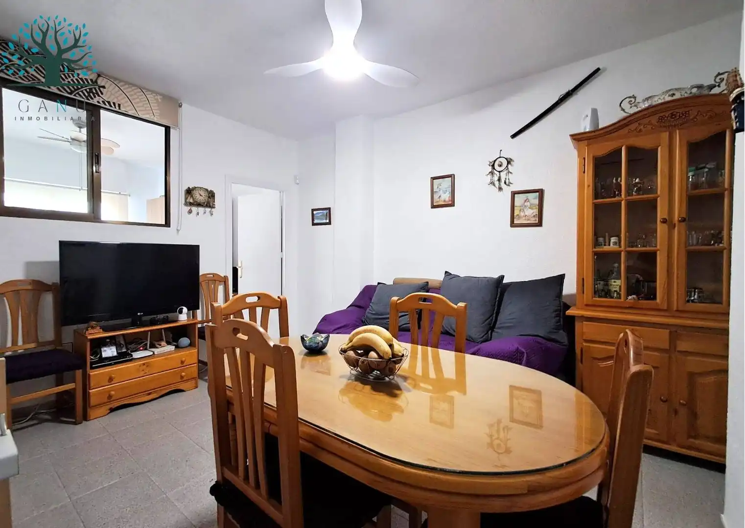 Sala d'estar de Apartament en venda en Mazarrón amb Aire condicionat i Moblat