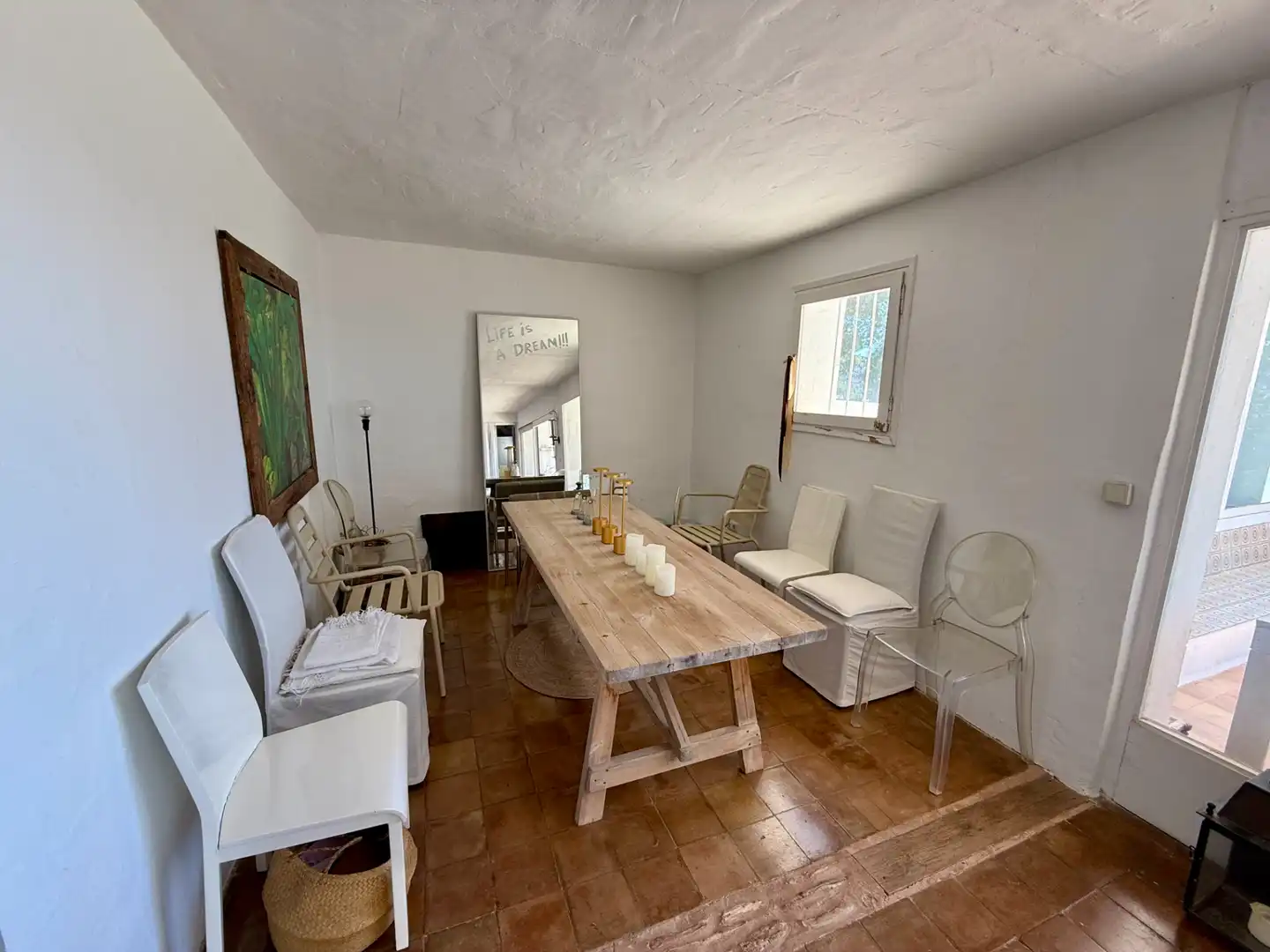 Dining room of Country homes for sale in Santa Eulària des Riu  with Air Conditioner, Heating and Private garden