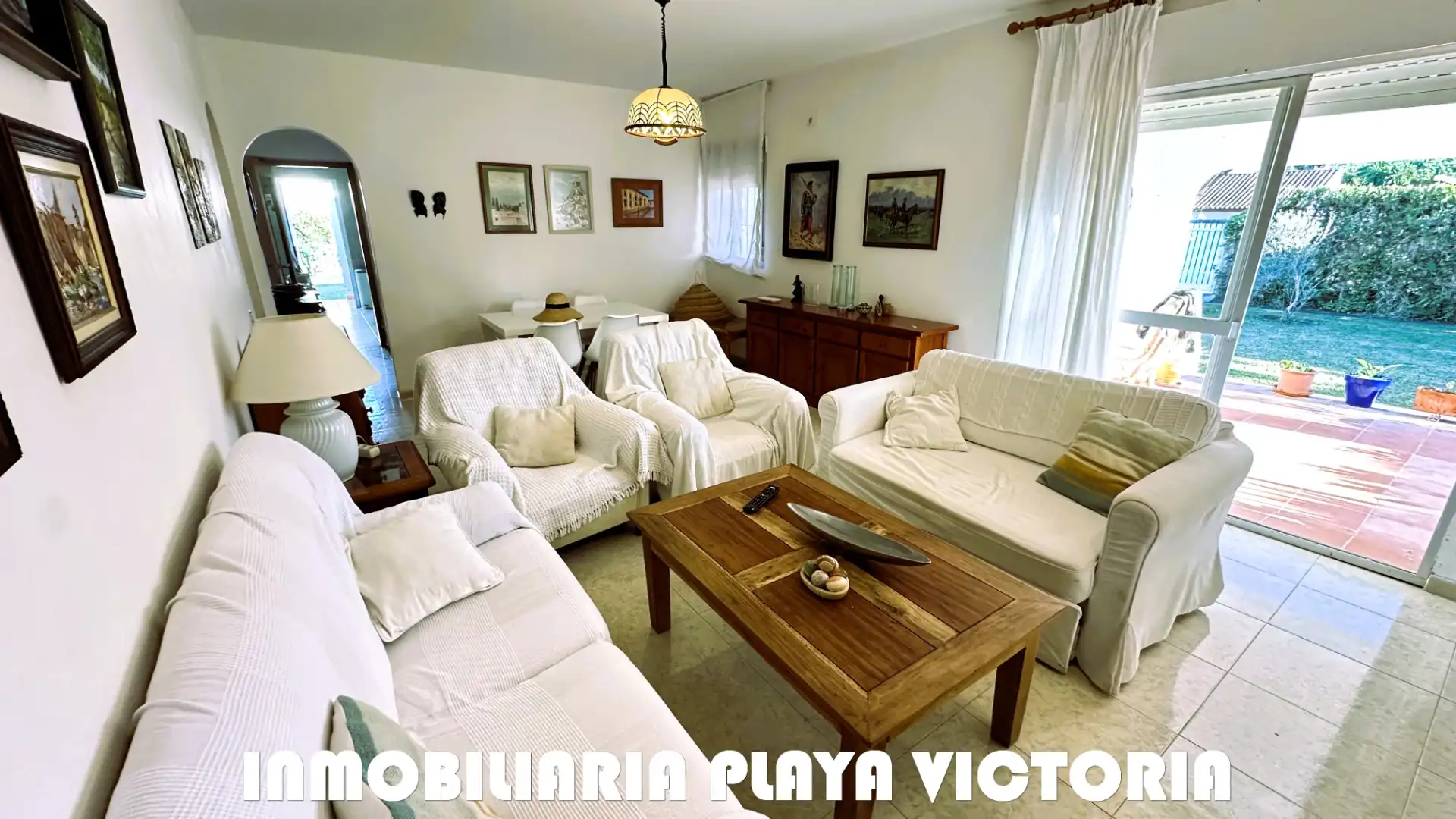 Sala de estar de Casa o chalet en venta en Conil de la Frontera con Aire acondicionado, Jardín privado y Piscina