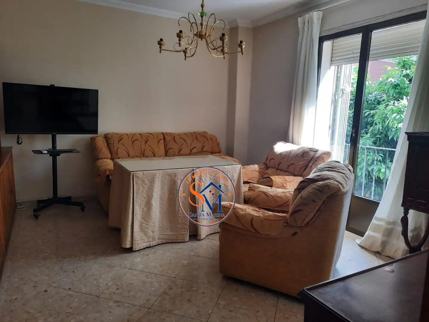 Sala d'estar de Pis de lloguer en Badajoz amb Aire condicionat, Calefacció i Moblat