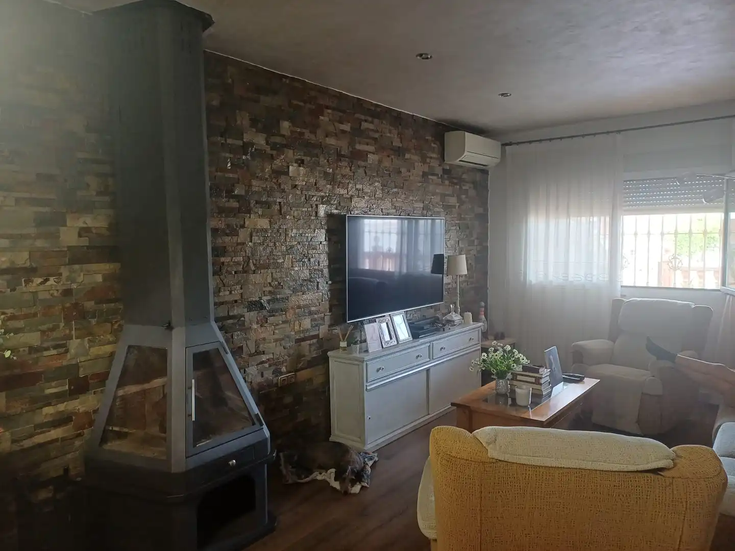 Sala d'estar de Casa o xalet en venda en Las Torres de Cotillas amb Aire condicionat, Jardí privat i Terrassa