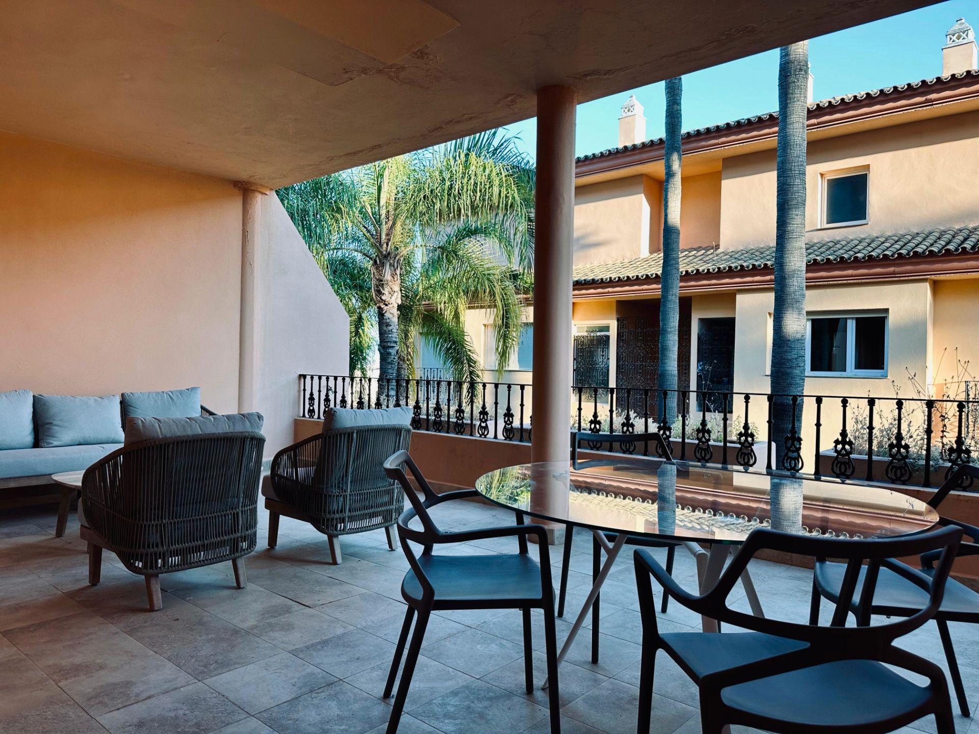 Terrassa de Apartament de lloguer en Marbella amb Aire condicionat, Traster i Moblat