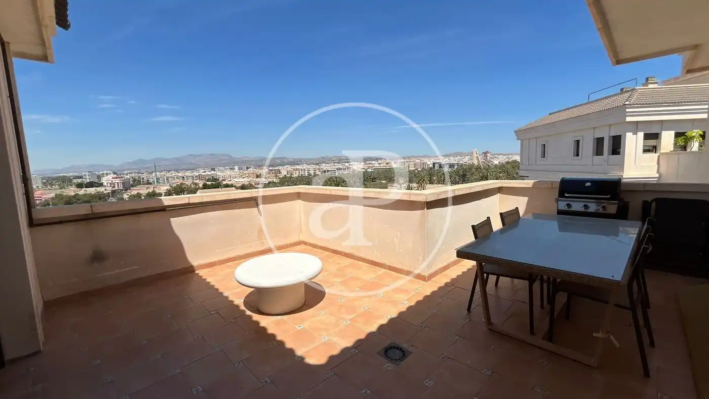 Terraza de Piso de alquiler en Elche / Elx con Aire acondicionado, Calefacción y Jardín privado