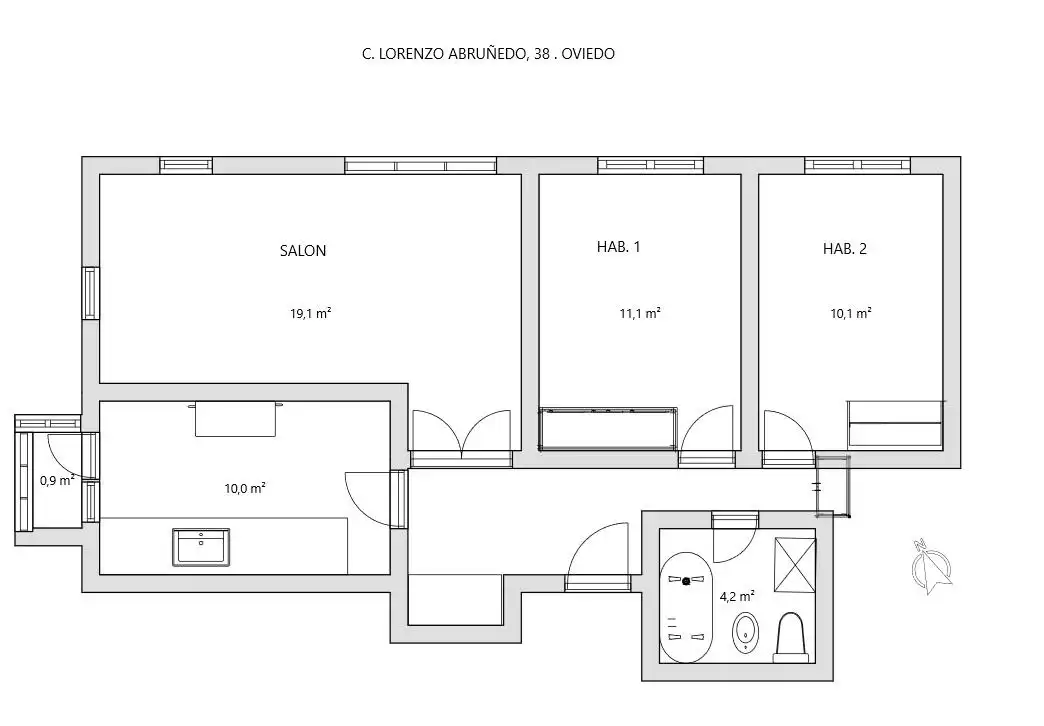 Piso en venta en Oviedo  con Trastero