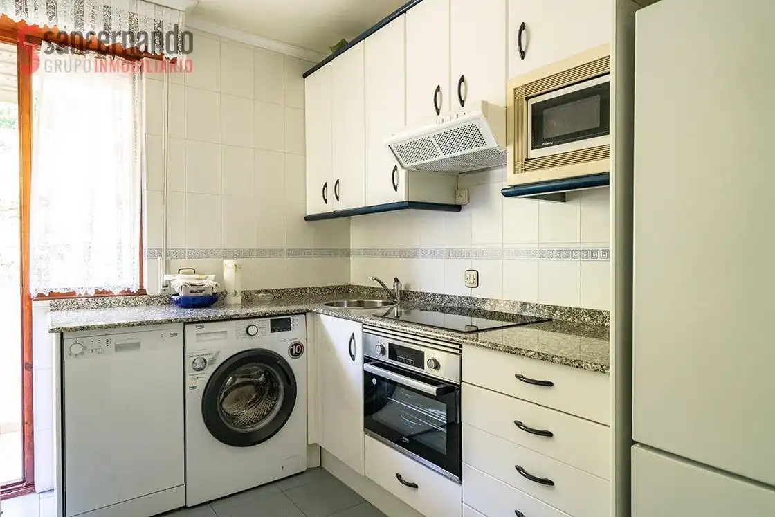 Kitchen of Flat for sale in Suances  with Heating, Private garden and Furnished