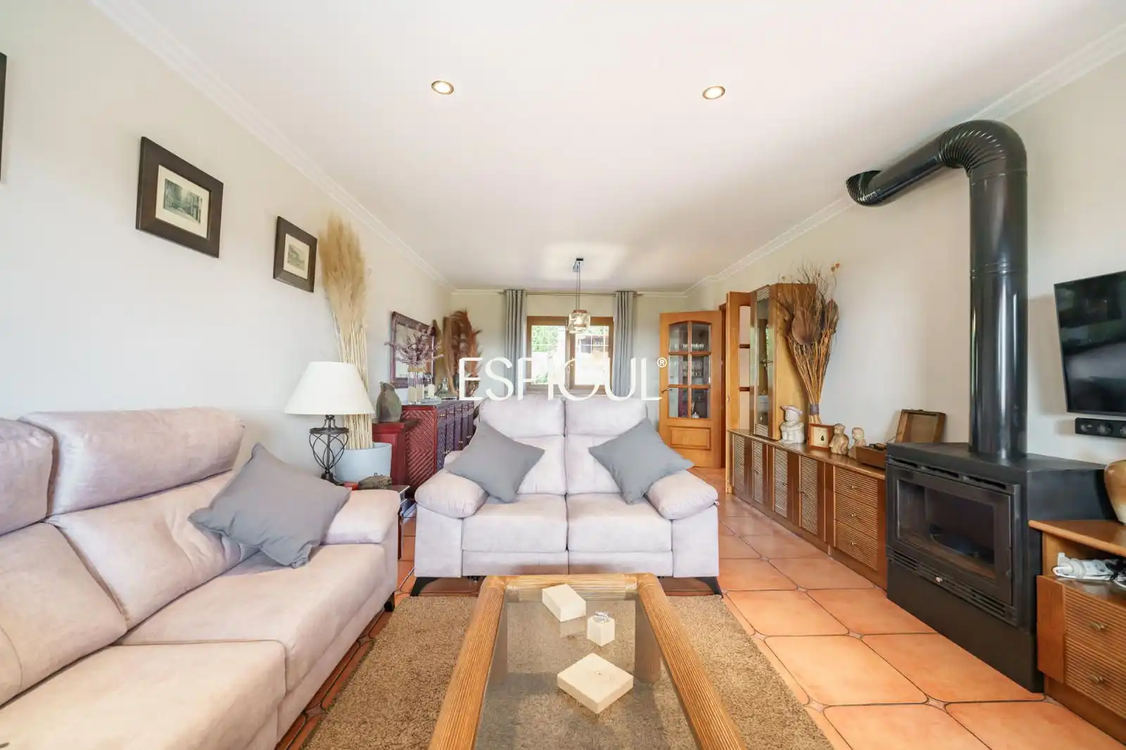 Sala d'estar de Casa o xalet en venda en Argentona amb Calefacció, Jardí privat i Terrassa