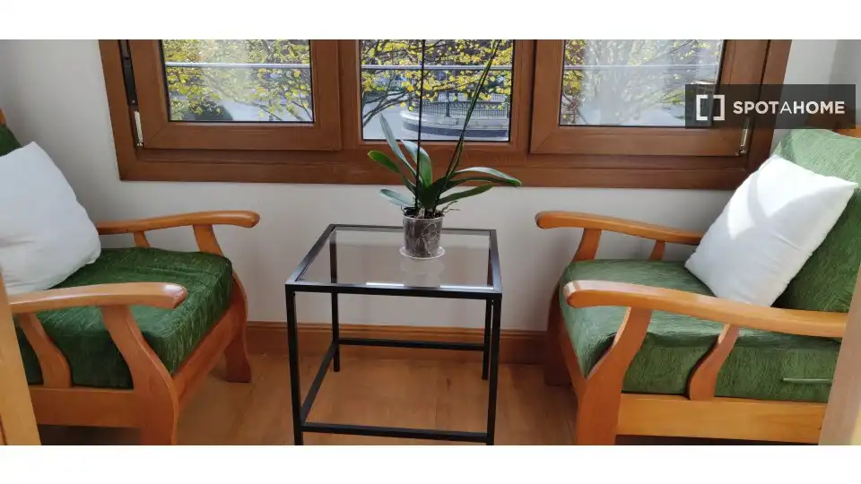 Wohnzimmer von Wohnungen zur untervermieten in Donostia - San Sebastián  mit Klimaanlage, Terrasse und Möbliert