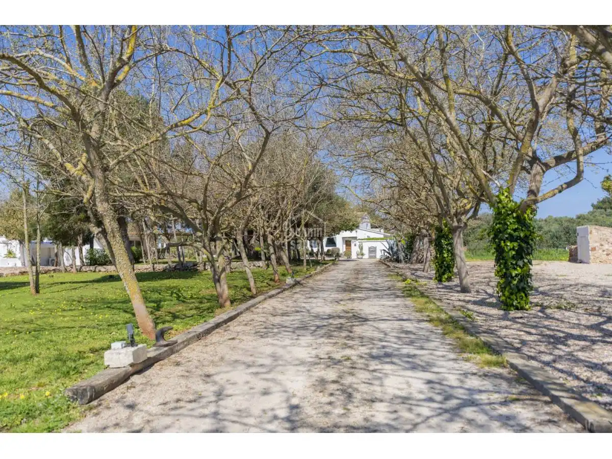 Vista exterior de Finca rústica en venta en Sant Lluís con Jardín privado, Terraza y Piscina