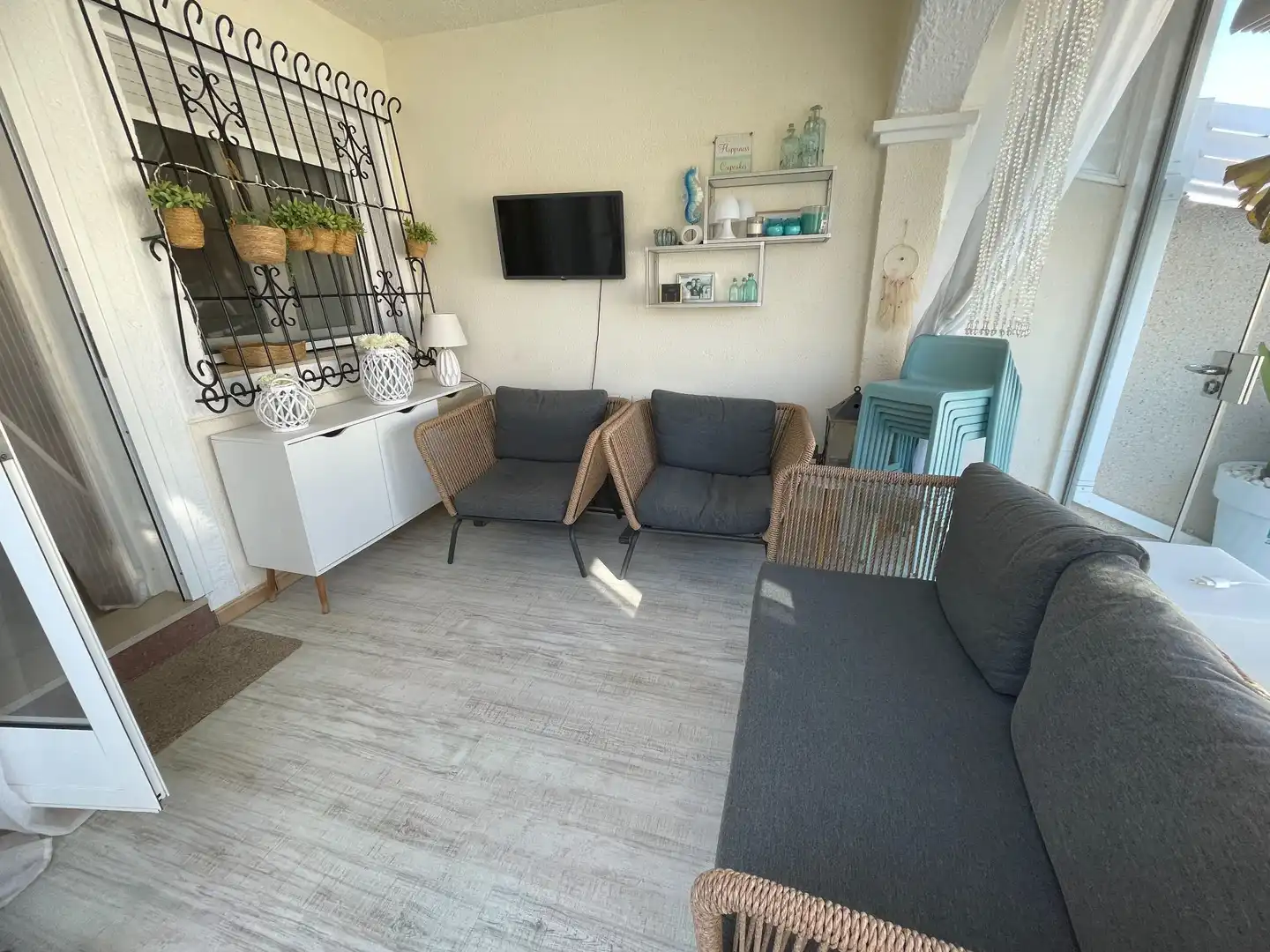 Living room of Duplexes for sale in Pilar de la Horadada  with Air Conditioner, Swimming Pool and Furnished