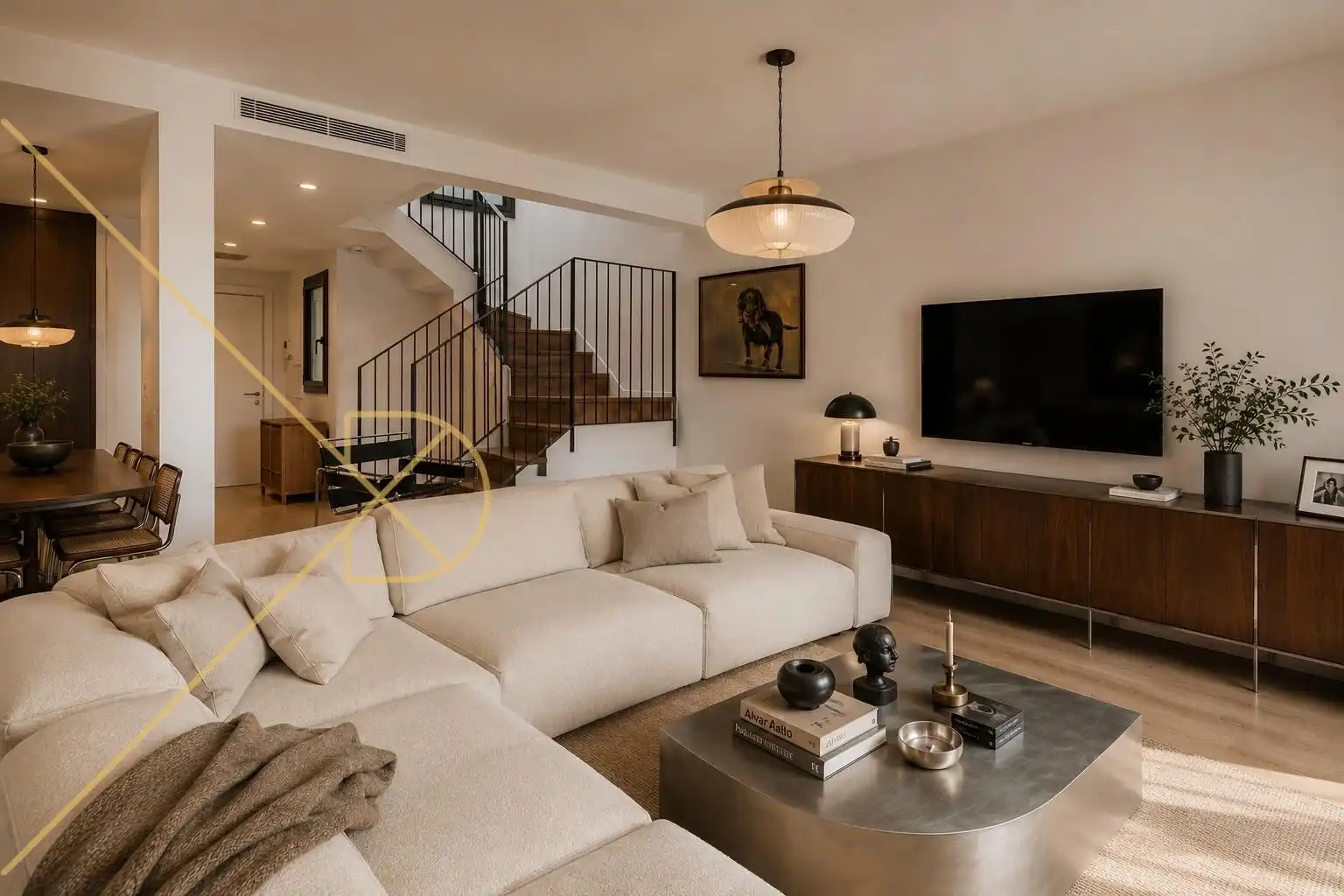 Living room of Attic for sale in Barcelona  with Air Conditioner, Heating and Parquet flooring