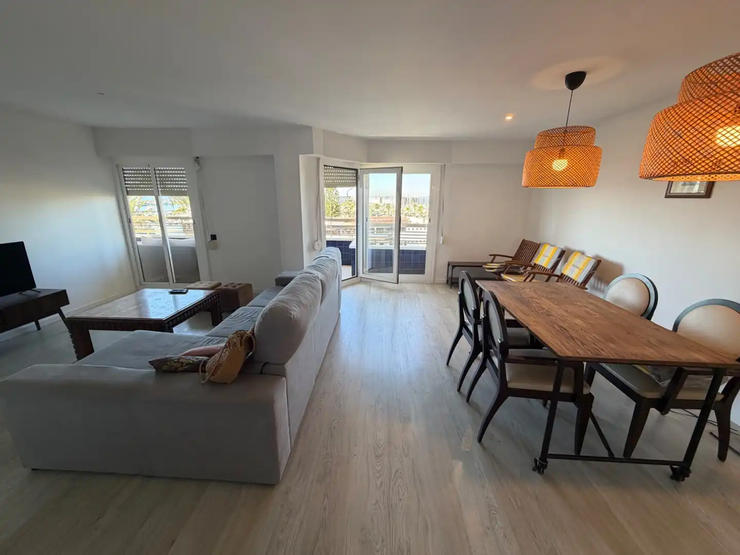 Dining room of Flat for rent in Santa Pola  with Air Conditioner, Terrace and Balcony
