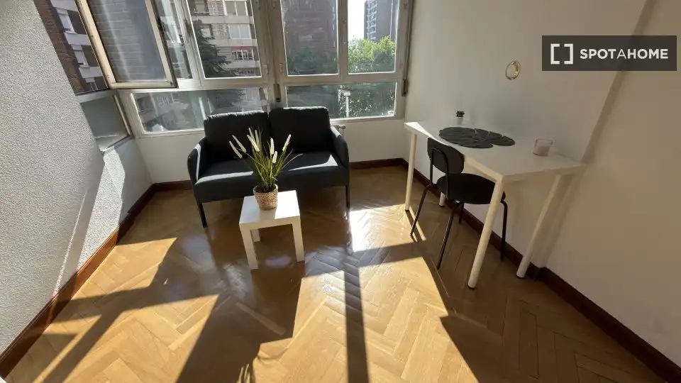Living room of Flat for rent in Madrid  with Air Conditioner, Heating and Furnished