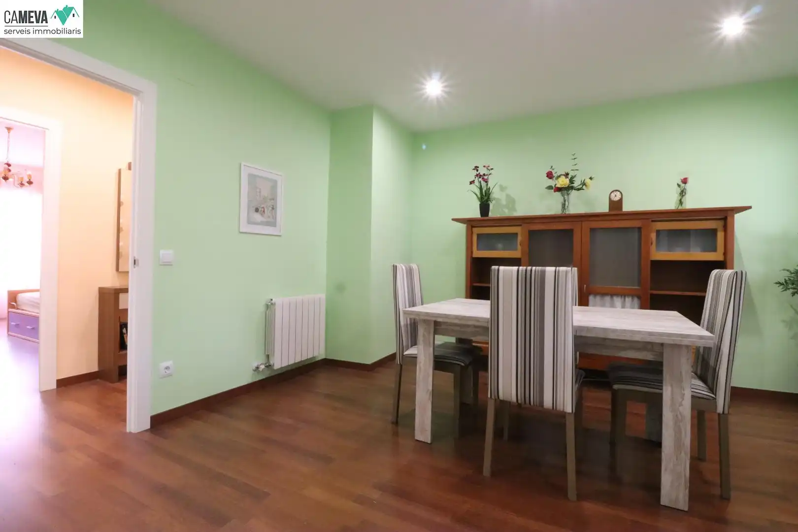 Dining room of Flat for sale in Sabadell  with Heating, Parquet flooring and Terrace