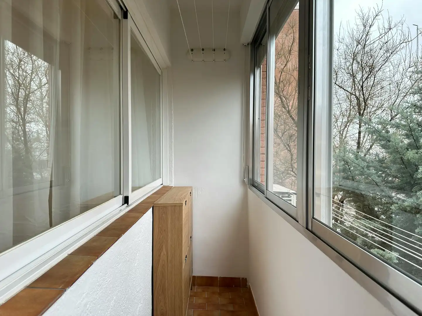 Balcony of Flat for rent in Madrid  with Air Conditioner, Heating and Furnished