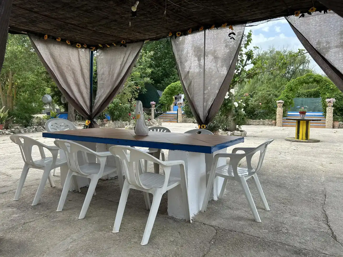 Terrasse von Country house zur Miete in Villacarrillo mit Privatgarten, Schwimmbad und Möbliert