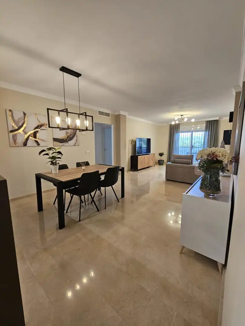 Dining room of Flat for rent in Mijas  with Terrace, Balcony and Community pool