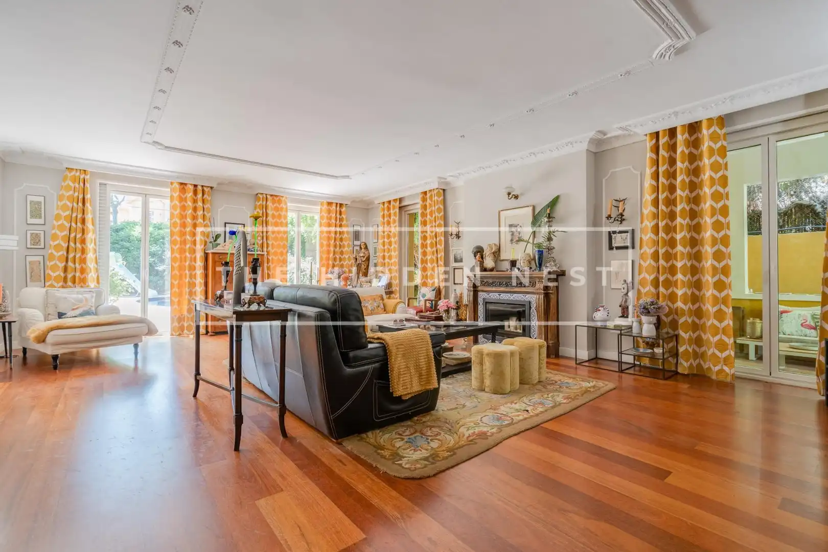 Sala d'estar de Casa o xalet en venda en Sant Cugat del Vallès amb Aire condicionat, Calefacció i Jardí privat
