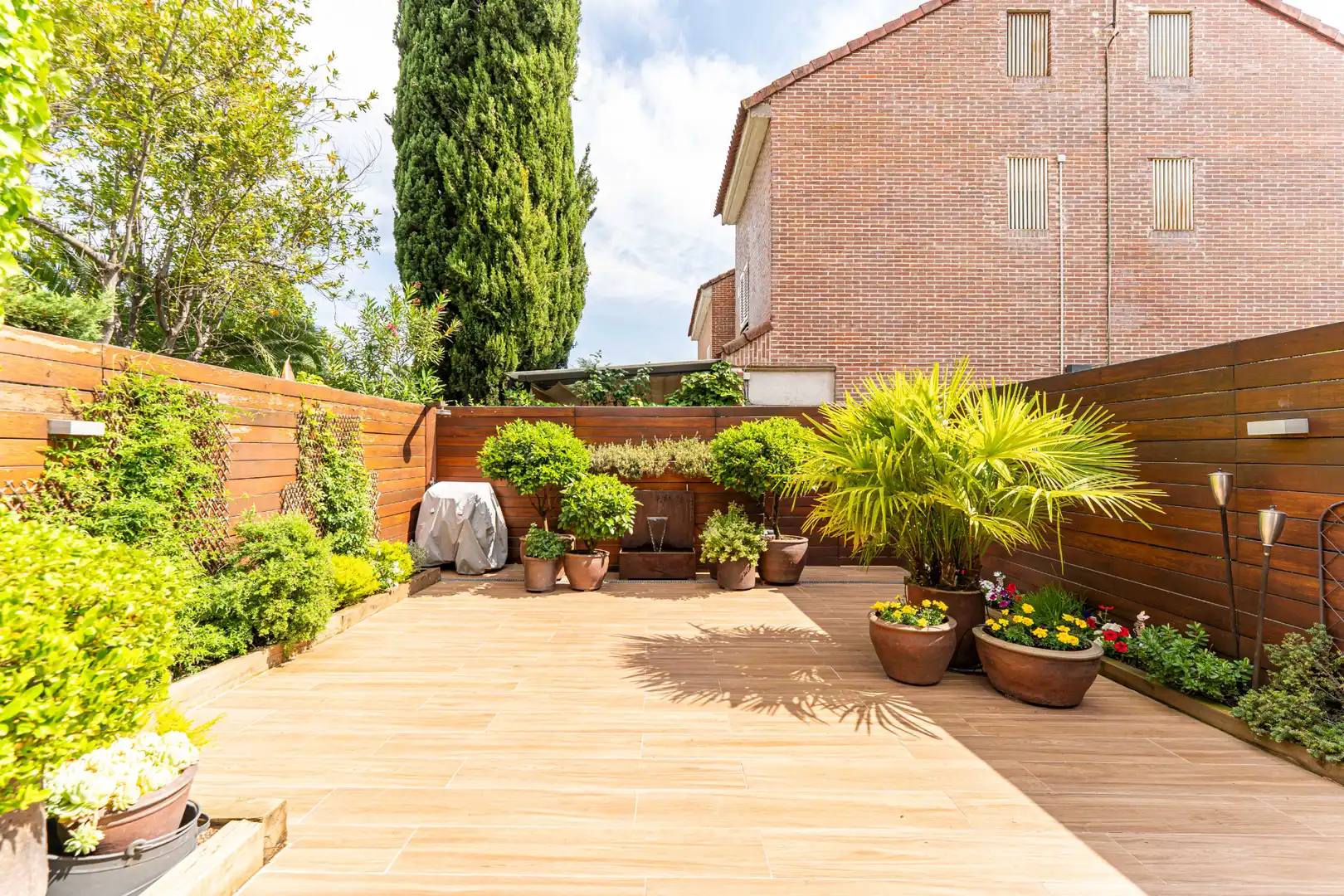 Terraza de Casa adosada en venta en Las Rozas de Madrid con Aire acondicionado, Calefacción y Jardín privado