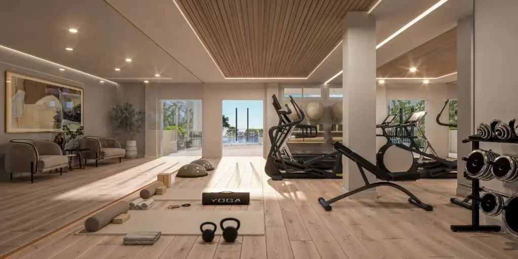 Sala d'estar de Àtic en venda en Estepona amb Aire condicionat, Terrassa i Piscina