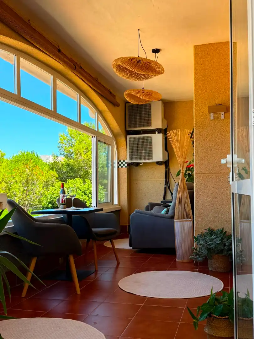 Balcony of Detached homes for sale in Santa Pola  with Air Conditioner, Private garden and Furnished