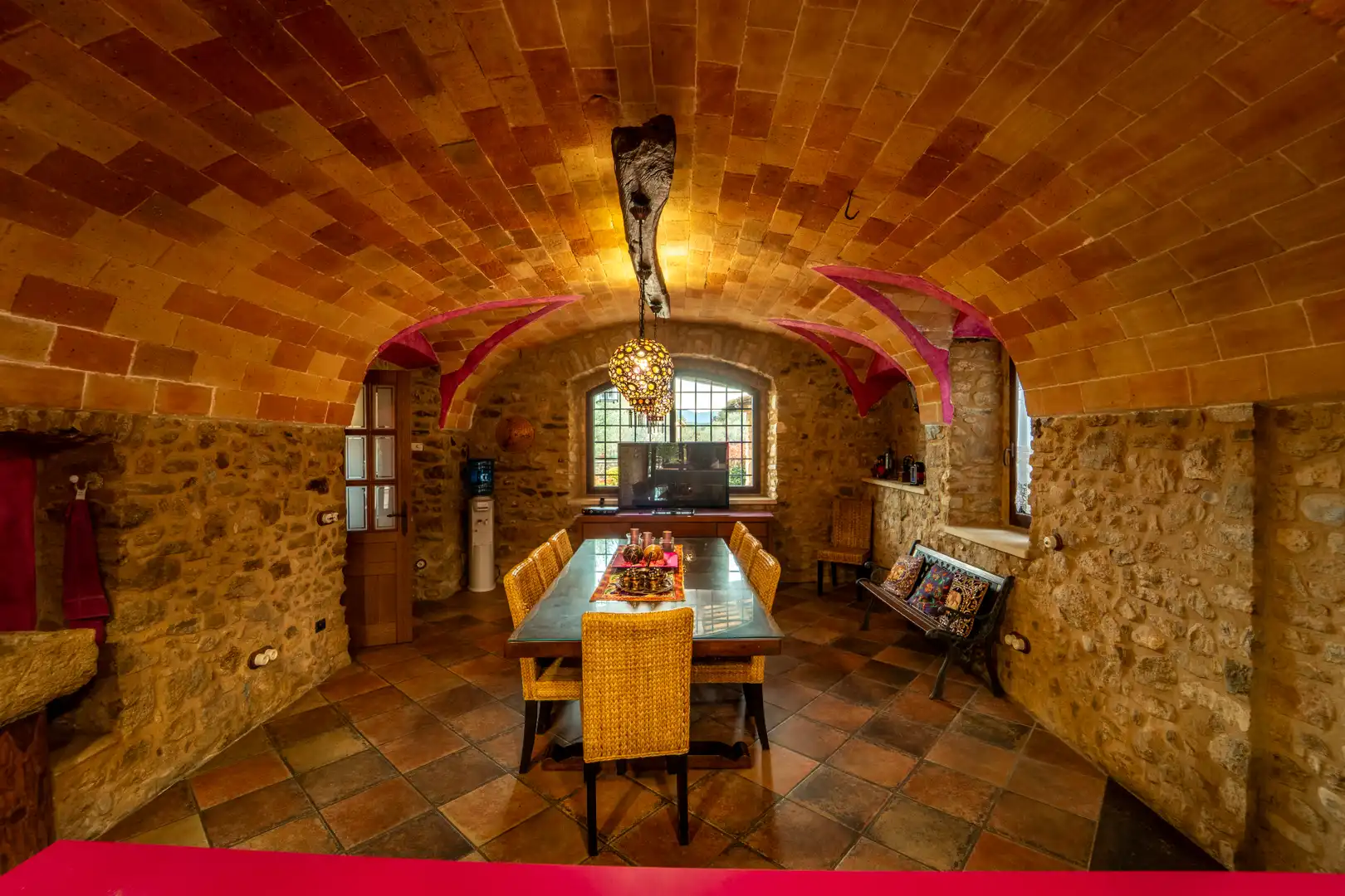 Comedor de Finca rústica en venta en Sant Joan de Mollet con Aire acondicionado, Calefacción y Jardín privado