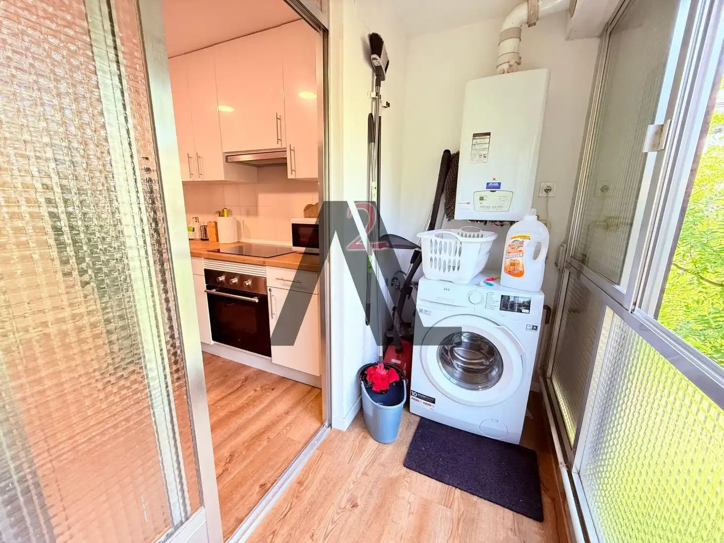 Kitchen of Flat for share in Madrid