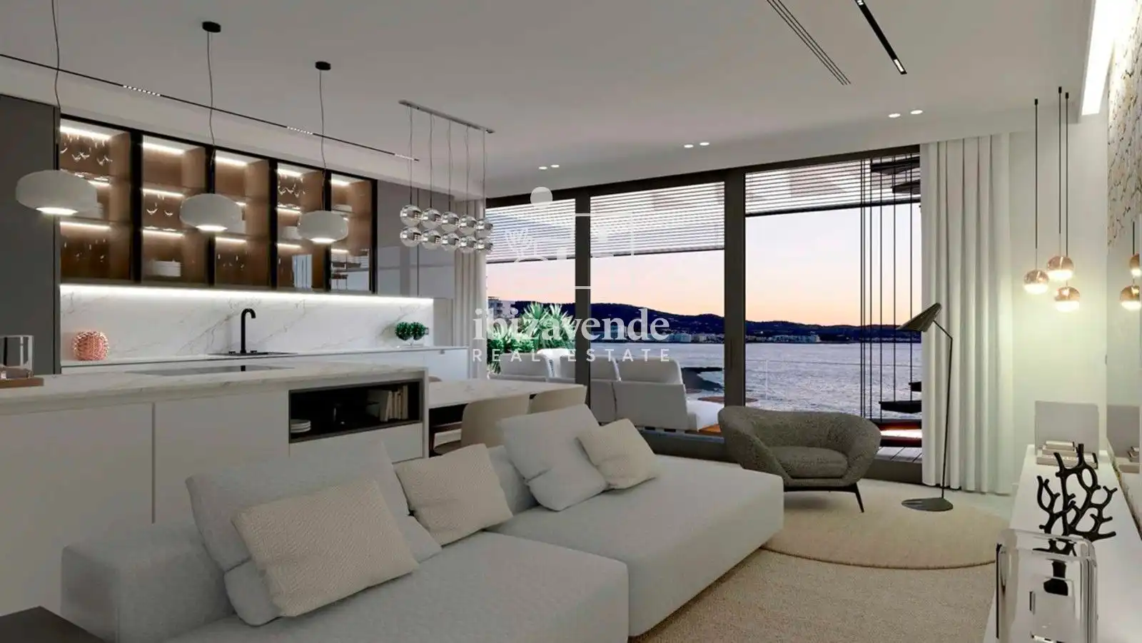 Living room of Flat for sale in Sant Antoni de Portmany  with Heating, Terrace and Swimming Pool