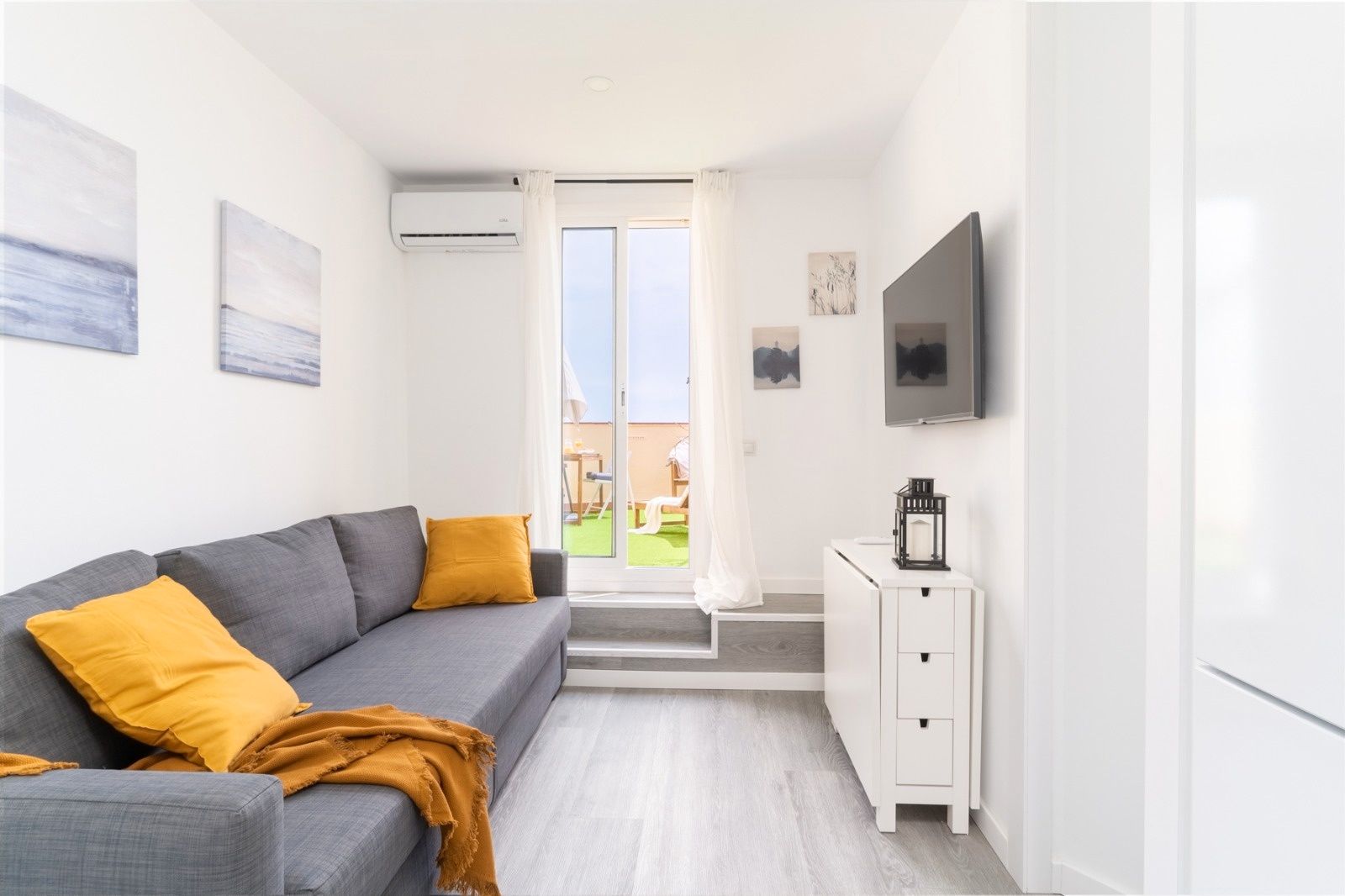 Sala d'estar de Àtic en venda en  Barcelona Capital amb Aire condicionat, Calefacció i Terrassa