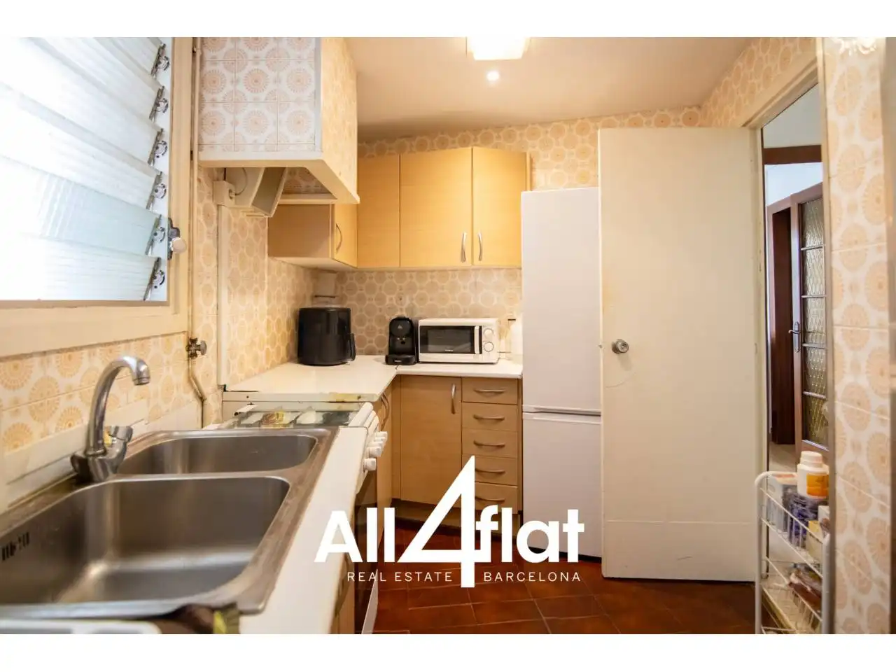 Küche von Wohnung zur Miete in Barcelona mit Klimaanlage, Heizung und Parkett
